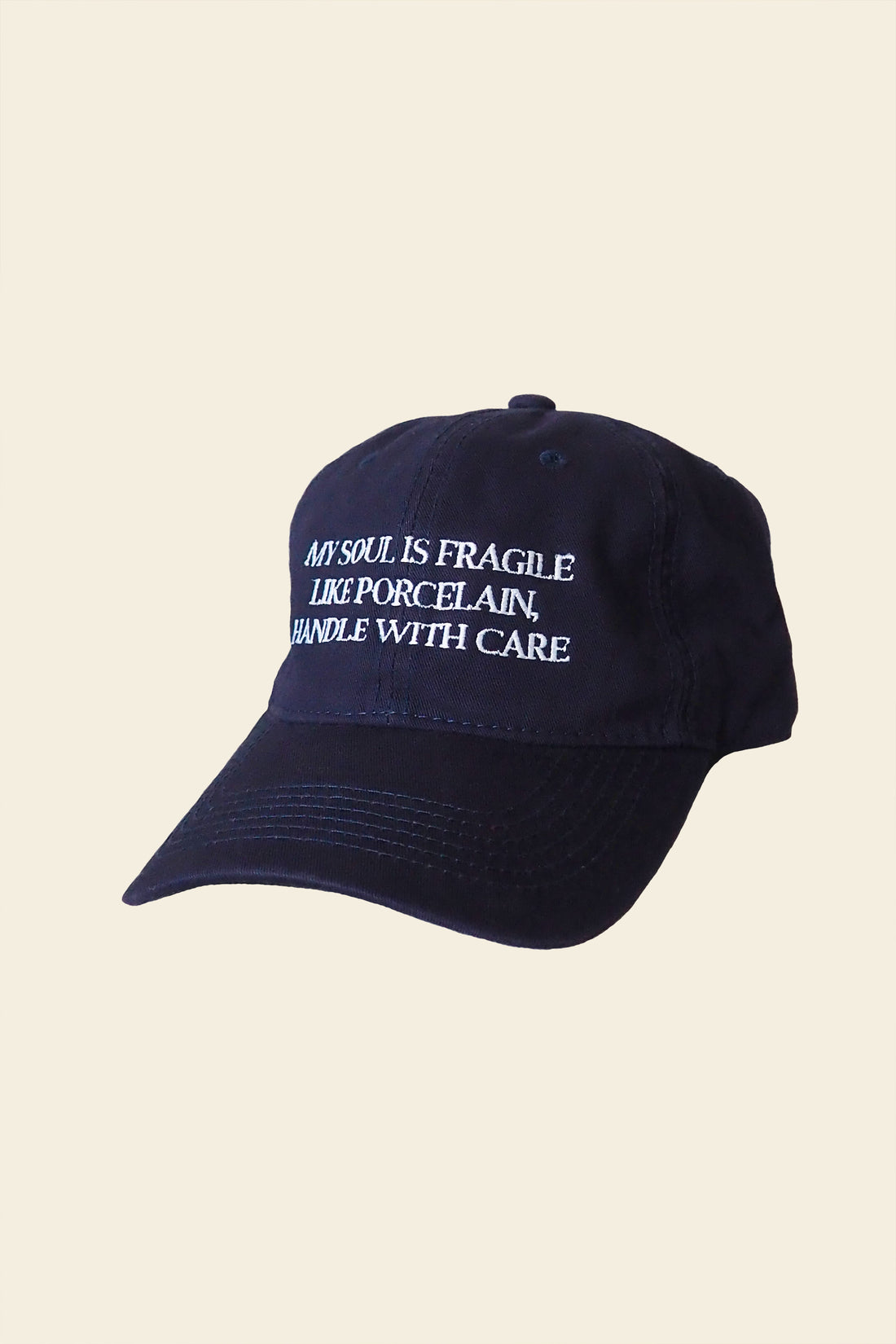 Cap "My soul is like porcelain, handle with care"